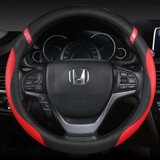梦奇 方向盘套本田雅阁锋范crv xrv飞度思域凌派urv冠道缤智免手缝把套 黑红色