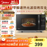 美的（Midea）微波炉烤箱一体机 小型家用20升微波炉  光波加热 钻石背板（M1-L201B）