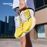 Saucony索康尼RIDE驭途17跑鞋男缓震跑步鞋慢跑训练运动鞋黄灰42