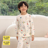 小狗比格 儿童内衣套装纯棉男宝宝秋衣秋裤女睡衣春秋家居服婴儿秋装 5952机械狗 110 cm建议3-4岁/无肩扣