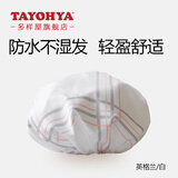 多样屋（TAYOHYA）浴帽女防水洗澡家用儿童加大发帽发膜专用头套双层大号男款沐浴帽 英格兰-白