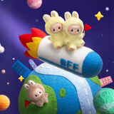 POP MART 泡泡玛特 THE MONSTERS心底密码系列 - 搪胶毛绒挂件盲盒拉布布 （A-M）随机1个 不支持七天无理由退换