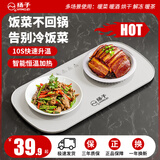 扬子暖菜板热菜板家用智能恒温暖杯垫加热杯垫热菜暖奶解冻小型保温板热牛奶神器 放2盘菜 白色【智能恒温+防干烧+不挑器皿+即可即热】