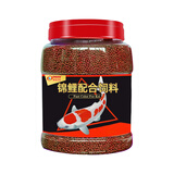 DEERA锦鲤鱼粮金鱼锦鲤鱼饲料观赏鱼草金鱼鲤鱼通用鱼食小颗粒鱼料 3mm靓色中粒1.2kg