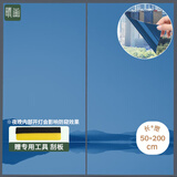 晴画玻璃膜隔热防晒膜窗户不透光贴膜防窥遮光玻璃贴纸 蓝银50*200cm