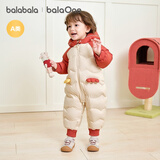 巴拉巴拉童装婴儿羽绒服宝宝连体衣新生儿2025冬加厚哈衣爬服208425120204