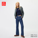 优衣库女装修身喇叭牛仔裤/弹力水洗产品480782 479003 480782/66蓝色 M