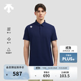 DESCENTE迪桑特TRAINING系列综训TOUGH男士速干短袖POLO衫夏季 NV-藏青色 M (170/92A)