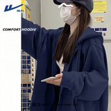 回力卫衣女款2026年最新款春秋季薄外套时尚韩系慵懒休闲百搭连帽开衫