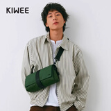 KIWEE未行三角包斜挎包男士单肩包潮牌迷你女士胸包腰包轻便骑行包邮差 松绿-小号（RPET升级款） 新老logo随机发