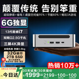 领道者电脑台式机迷你主机mini游戏电竞整机商用办公小型带6G独立显卡单主机 运行内存16G+256G SSD固态硬盘 13代酷睿N305丨6G独显DDR5【强悍性能】