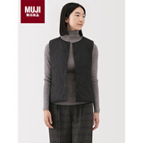 无印良品（MUJI）女式 轻量羽绒便携式 背心  黑色5A L