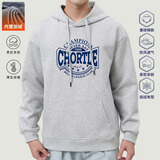 宾宇兄弟卫衣男帽衫男士连帽套头外套加绒青少年宽松大码学生保暖衣卫衣 加绒英文麻灰色 2XL 140-155斤