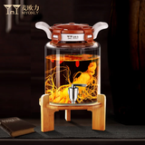 麦欧力（MYONLY）泡酒容器高档泡酒专用玻璃瓶装酒缸存酒坛子密封酒桶储药酒罐空瓶 B款10斤升级瓷芯龙头竹架5L
