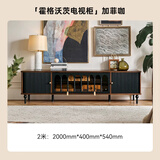 奈格思法式复古实木电视柜小户型客厅收纳储物柜一体黑色美式轻奢中古风 【FAS级红橡木+复古双色】2.0m霍格沃茨电视柜