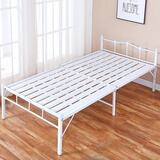 非洲鹰（feizhouying）折叠床单人钢丝床新品铁床双人床经济型午休家用出租屋床陪护床 新品龙骨加固加密白100宽