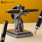 毕加索（pimio）骑士钢笔高端轻奢成人礼物18岁生日礼物男生钢笔男士高档签字笔商务礼盒桌面摆件 可刻字 T02黑金剑夹（钢笔）