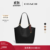 蔻驰（COACH）经典标志DAY 暗扣托特包单肩包大容量复古斜挎包早秋女包 B4/黑色