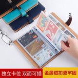大容量随身卡包名片册夹册卡片本集卡册卡本名片簿信用卡包收藏夹收纳商务收集 海藻绿