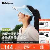 蕉下（beneunder）防晒帽子女黑胶空顶帽遮阳帽防紫外线遮脸太阳帽BM569空屿蓝烟