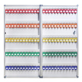 九麟 钥匙箱铝合金钥匙柜壁挂汽车钥匙管理箱保管箱 锁匙收纳箱钥匙盒24位48位96位120位150位 jk-150 150位钥匙箱送150个钥匙牌