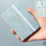 申士（SHEN SHI） 口袋本手账本笔记本封面寓意便携迷你随身记事小本子学生文具办公用品100张JD100-31天蓝色1本