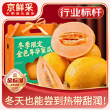 三萌果蔬海南哈密瓜 新鲜网纹蜜瓜水果金色年华热带甜瓜节日礼盒送礼 3斤精选果【约1-2枚】净重2.5斤