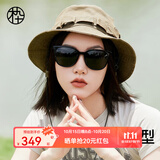 木九十太阳镜经典黑超显脸小墨镜女开车专用高清偏光太阳镜男SM1920313 C01 灰色