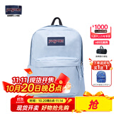JANSPORT杰斯伯书包轻便双肩包男女旅行包简约背包电脑包学生校园 4QUT7G7雾霾蓝-侧边袋