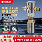 创新者全自动清洗前置过滤器大流量家用入户自来水反冲洗全屋铜中央净水机井水厨房地下水40微米净水器 【带压力表】6分螺纹活接（JD快递）