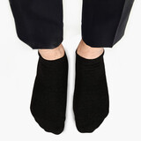 纽菲奥纳 袜子男中筒商务袜男士透气网眼棉袜正装袜子纯色黑色西装中筒袜 (男士短袜)12双黑色 N1528J 均码