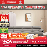 左右皮艺沙发现代简约客厅头层牛皮沙发5161-1四人位Z1012【力荐】