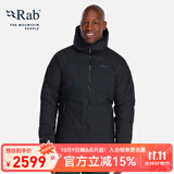 Rab秋冬男士700蓬羽绒疏水硬壳连帽外套防撕裂保暖羽绒服 QDB-49 黑色/BLK L