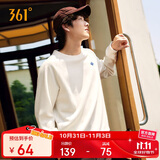 361°卫衣男秋冬季摇粒绒外套运动休闲宽松圆领加绒上衣652544805D-1