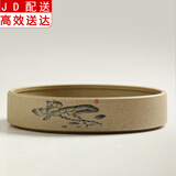 正扬 老岩泥粗陶土茶叶罐大号普洱陶瓷茶罐 茶饼盒 七子饼储存罐 醒茶罐子 粗陶普洱罐接层(无盖)-清韵荷香