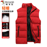 啄木鸟（TUCANO）棉马甲男士秋冬季潮流加厚保暖立领背心外穿防风休闲棉服外套男装