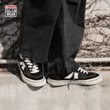 VISION STREET WEAR官方 STICK复古经典低帮翻毛皮帆布鞋运动休闲板鞋男女多色 经典黑 41