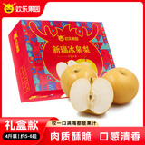 京鲜生 欢乐果园秋月梨 4斤水果礼盒装 约5-6粒 生鲜水果 源头直发