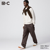 优衣库合作款/男装打褶直筒裤/水洗产品25秋冬新款479821 38 深褐色 73 /165/72A