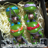 甜蜜城堡（SWEET HOUSE）动漫模型玩具 忍者神龟公仔玩偶关节可动 经典复古电影版可爱摆件 忍者神龟可爱Q版全套4款 礼盒装