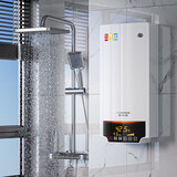 斯帝博别墅商用单相/三相电大功率即热式电热水器家用洗澡浴缸大水量速热热水器过水热 超薄中央电热水器 12000W DSF-12B 【商家配送】