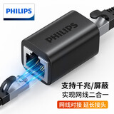 飞利浦网线转接头对接头 千兆屏蔽网络延长连接器RJ45网口直通头水晶头双通头接口5/6类网线通用单个装