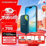 闪迪（SanDisk）1TB Nvme移动固态硬盘（PSSD）E61至尊极速卓越版松柏青SSD 读速1050MB/s 手机直连笔记本外接硬盘