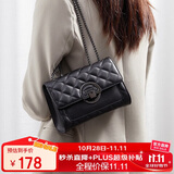 红蜻蜓包包女包2025新款牛皮斜挎单肩包菱格方包送女友生日礼物