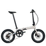 佳沃JAVA折叠车自行车16/20寸7变速成人便携通勤油碟铝合金城市单车X2 钛色【VOLTA】 【轮径】16英寸 【7速】折叠车