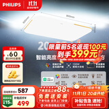 飞利浦LED全光谱护眼米家简约超薄支持米家智能调光调色客厅吸顶灯130W