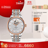 天梭（TISSOT）手表 力洛克系列男表 瑞士自动机械男士钢带腕表商务表生日礼物