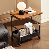 姗姗木艺茶几客厅边几茶桌可移动床边桌床头柜小桌子小推车置物架