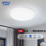 欧普照明（OPPLE）卧室吸顶灯具走廊灯过道灯阳台玄关灯简约小吸顶灯三防一体快装 呵护光【白光】13W/1200lm直径25cm