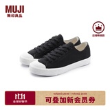 无印良品（MUJI）男女通用不易疲劳不易沾水运动鞋无性别男款女款鞋子小白鞋帆布鞋 黑色 36 /230mm（尺码偏大拍小一码）